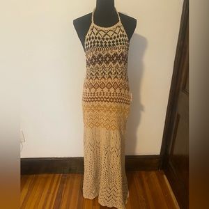 Free People maxi backless dress
